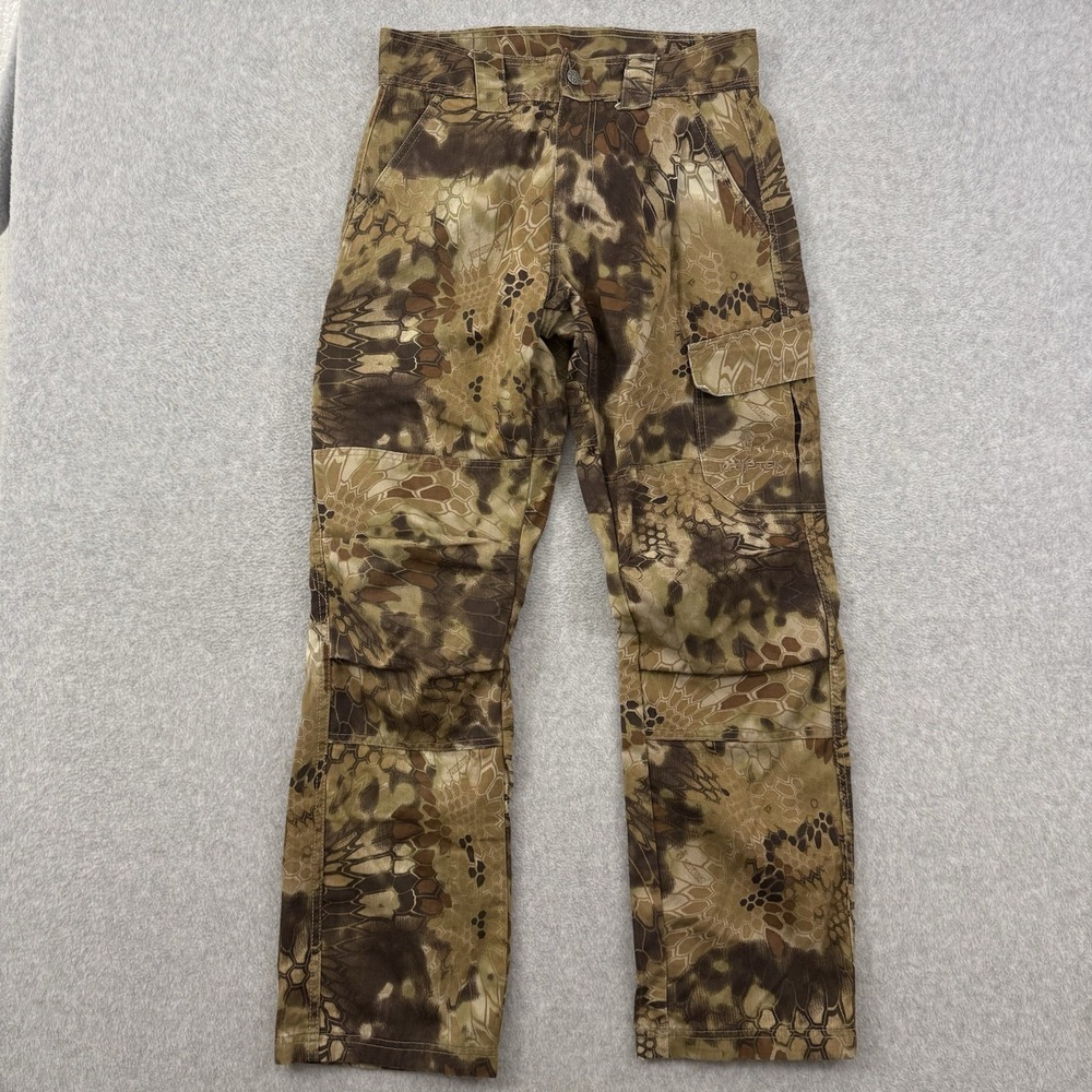 KRYPTEK Pants Men's Small Honeycomb Camo Highlander Tactical Cargo Hunting Cargo